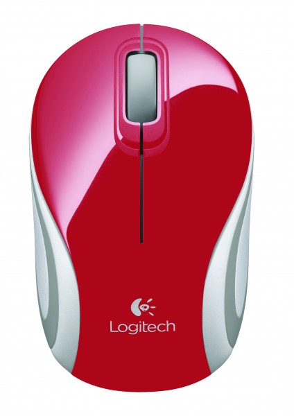 Logitech Cordless Mouse M187, rot/weiß